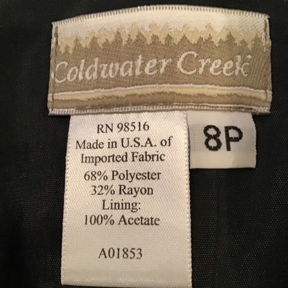 Cold Water Creek Blazer Jacket Button Up Black and Gray 8P - Picture 4 of 4